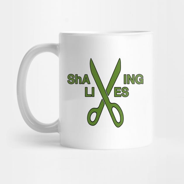 green ShAVING LIVES logo by scribbler1974